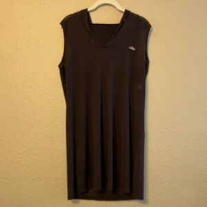 Athena Brown Knee-Length Hooded Swimsuit Cover Up Size Large